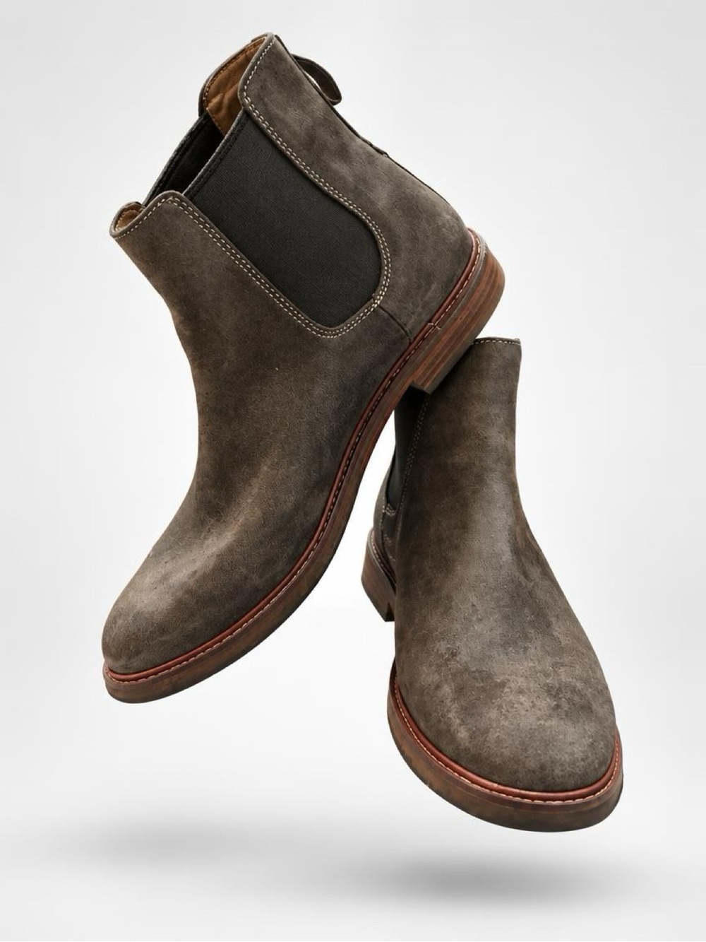 Clarks Men's Chukka Boots in Olive Brown Suede